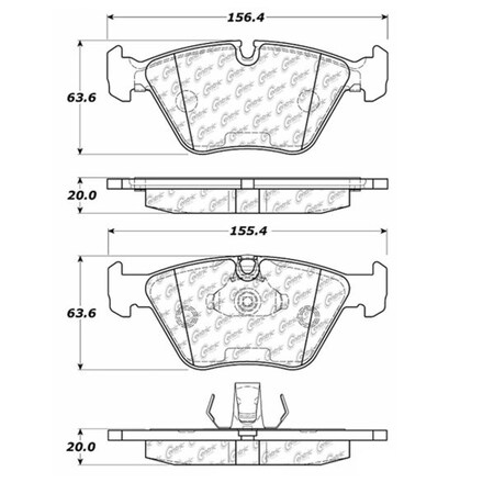 Centric Parts Posi-Quiet Ceramic Pad, 105.09460 105.09460